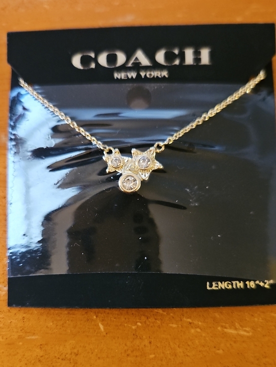 Coach Jewelry - Coach Gold Star and Crystal Pendant Necklace